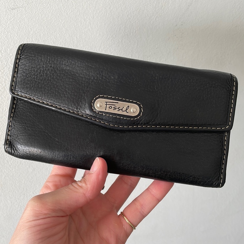 Black Fossil Leather Wallet